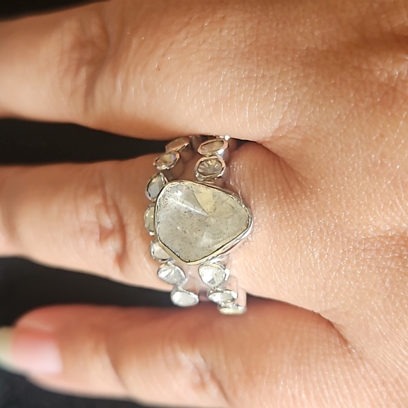 Polki Diamond Stackable Rings - Picture 2 of 15